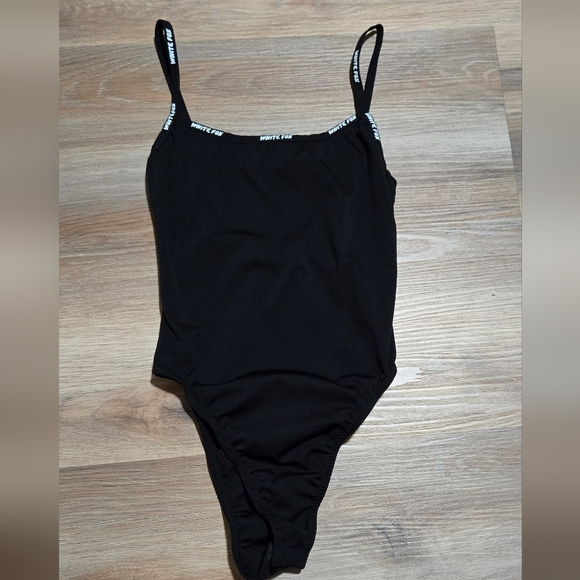 White Fox Black Logo Bodysuit Size XS - Picture 1 of 12